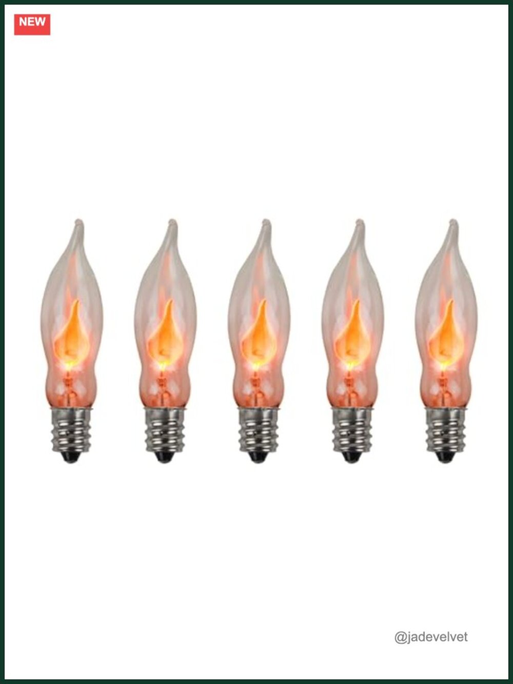 Creative Hobbies A101 Flicker Flame Light Bulb E12 Candelabra Base Nickel